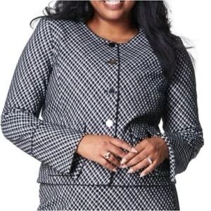 Spanx Ponte Lady Jacket in Jacquard in Classic Black Plaid